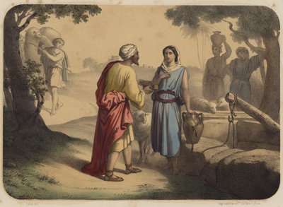 Eliezer y Rebeca de Jean Baptiste Auguste Leloir