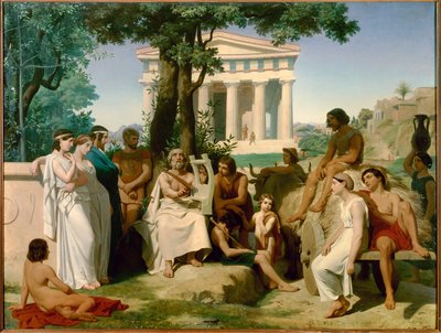 Homero, poeta griego del siglo IX a.C. de Jean Baptiste Auguste Leloir