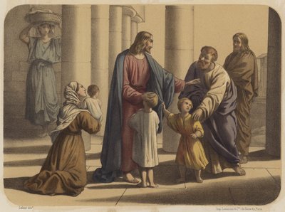 Dejad que los niños vengan a mí de Jean Baptiste Auguste Leloir