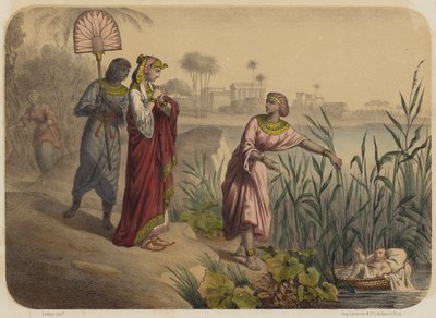 Moisés salvado de las aguas de Jean Baptiste Auguste Leloir