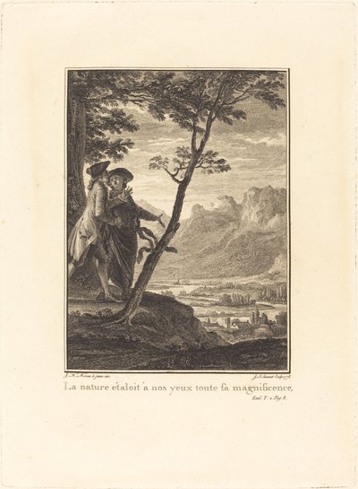 La naturaleza mostraba a nuestros ojos toda su magnificencia de Jean Baptiste Blaise Simonet after Jean Michel Moreau
