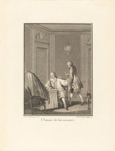 El Amante de Sí Mismo de Jean Baptiste Blaise Simonet after Jean Michel Moreau