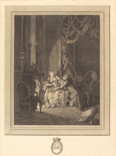 El peligro del tête-à-tête de Jean Baptiste Blaise Simonet after Pierre Antoine Baudouin