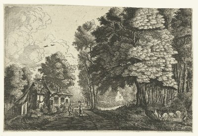 Pastor en un borde del bosque de Jean Baptiste Bonnecroy