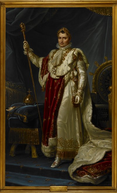 Napoleón Bonaparte con su toga de coronación de Jean Baptiste Borely