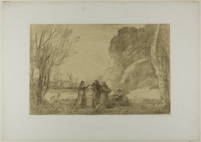 Una Familia en Terracina de Jean Baptiste Camille Corot