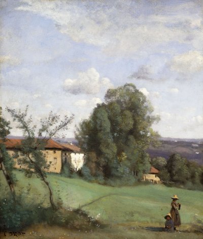 Una granja en Dardagny, c.1855-57 de Jean Baptiste Camille Corot