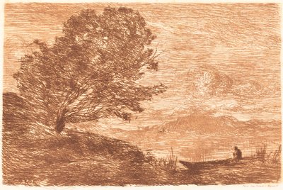 Un Lago en el Tirol, 1863 de Jean Baptiste Camille Corot