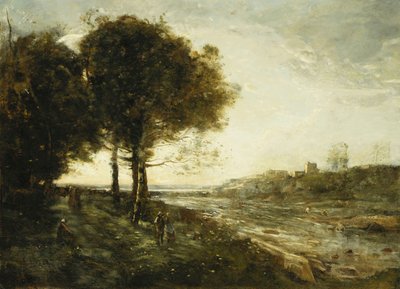 Un río en Romaña de Jean Baptiste Camille Corot