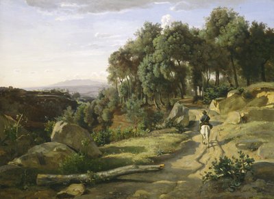 Una vista cerca de Volterra de Jean Baptiste Camille Corot