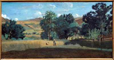 Un campo de trigo en el Morvan en 1842 de Jean Baptiste Camille Corot