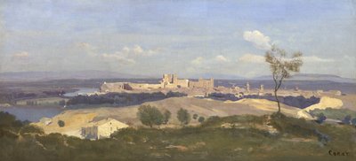Aviñón desde el Oeste, 1836 de Jean Baptiste Camille Corot