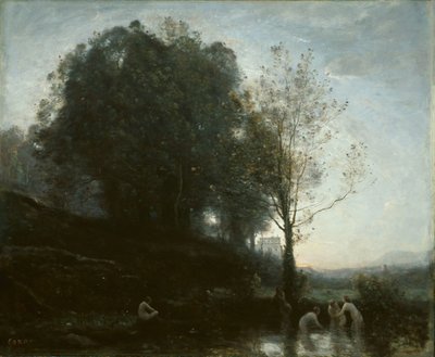 Las ninfas del baño y el niño de Jean Baptiste Camille Corot