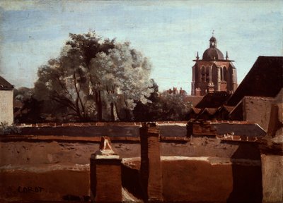 Campanario de la Iglesia de San Paterno en Orleans de Jean Baptiste Camille Corot
