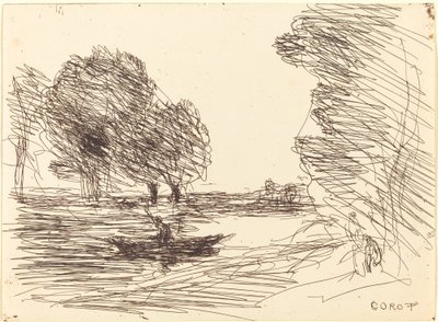 Barquero (Le Batelier) de Jean Baptiste Camille Corot