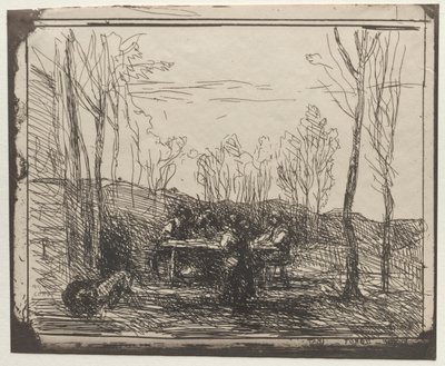 Desayuno en un claro de Jean Baptiste Camille Corot