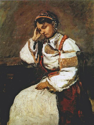 Corot - La gitana soñadora, 1865-70 de Jean Baptiste Camille Corot