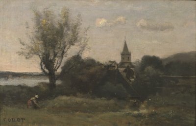 Ennery cerca de Auvers de Jean Baptiste Camille Corot