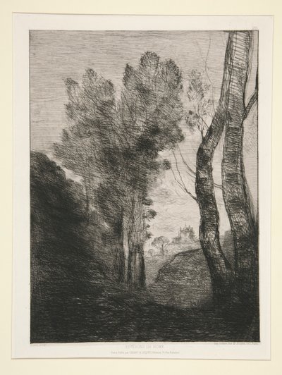 Alrededores de Roma (Cerca de Roma) de Jean Baptiste Camille Corot