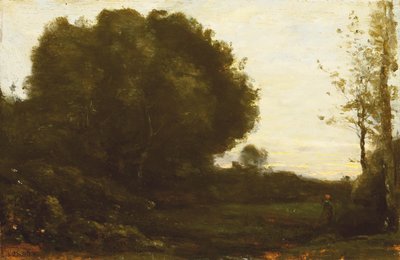 Tarde en el Valle de Jean Baptiste Camille Corot
