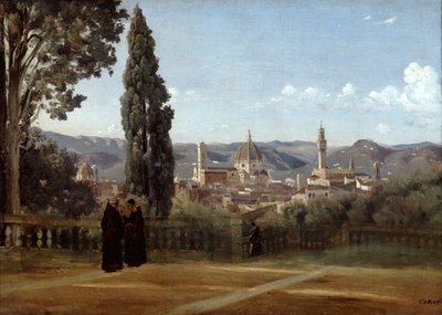 Florencia, vista desde los Jardines de Boboli, 1835-1840 de Jean Baptiste Camille Corot