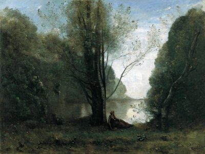 Francés: Solitude. Recuerdo de Vigen, Lemosín. Solitude. Recuerdo de Vigen, Lemosín de Jean Baptiste Camille Corot