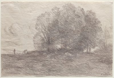 Grupo de árboles, 1858 de Jean Baptiste Camille Corot