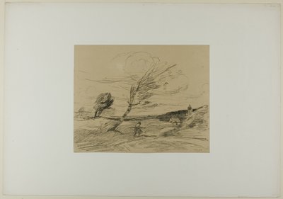 Ráfaga de viento de Jean Baptiste Camille Corot
