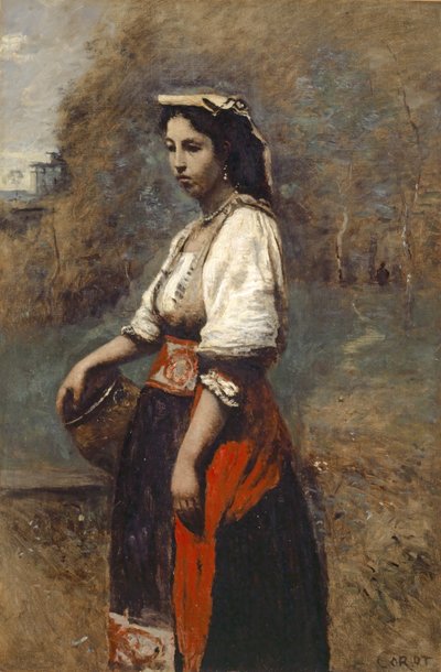 Mujer Italiana en el Pozo de Jean Baptiste Camille Corot