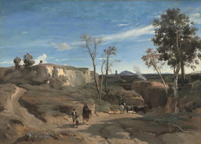 La Cervara, la Campiña Romana, c.1830-1831 de Jean Baptiste Camille Corot