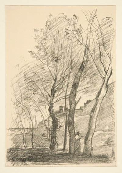 La Lecture sous les arbres (Leyendo bajo los árboles) de Jean Baptiste Camille Corot