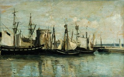 La Rochelle, entrada al dique seco de Jean Baptiste Camille Corot