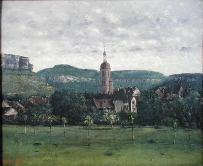 Paisaje con iglesia de Jean Baptiste Camille Corot
