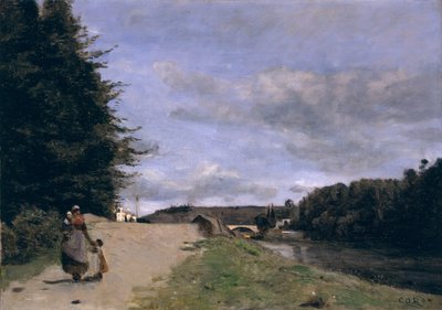 Paisaje con madre e hijos de Jean Baptiste Camille Corot