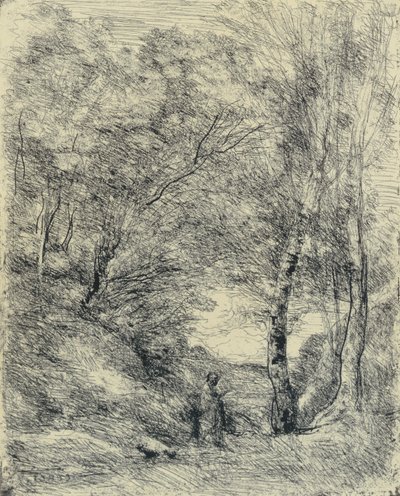El jardín de Horacio de Jean Baptiste Camille Corot