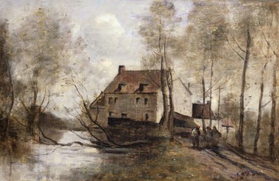 Le Moulin Brûlé, Planque, cerca de Douai de Jean Baptiste Camille Corot