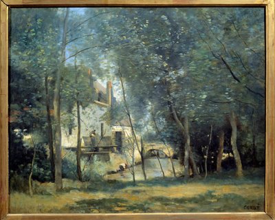 Le Moulin de Saint-Nicolas-Lez-Arras. Pintura de Camille Corot (1796-1875) 1874 París, museo de Orsay de Jean Baptiste Camille Corot