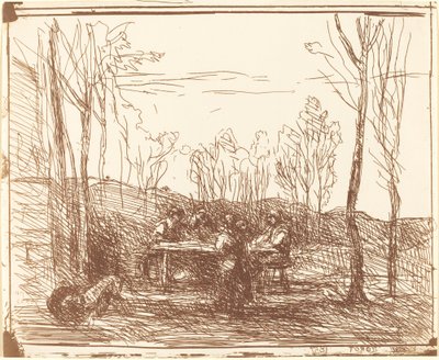 Almuerzo en un claro de Jean Baptiste Camille Corot