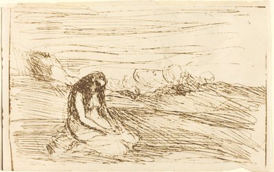 María Magdalena en meditación, 1858 de Jean Baptiste Camille Corot