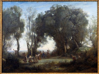 Matinée, danza de ninfas. Pintura de Camille Corot (1796-1875) de Jean Baptiste Camille Corot