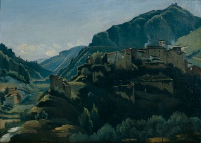 Pueblo Meridionale (óleo sobre lienzo) de Jean Baptiste Camille Corot