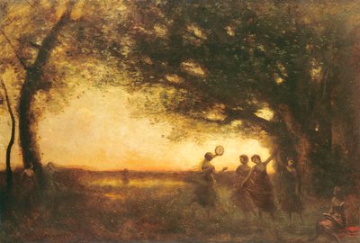 Placeres de la tarde, 1875 de Jean Baptiste Camille Corot