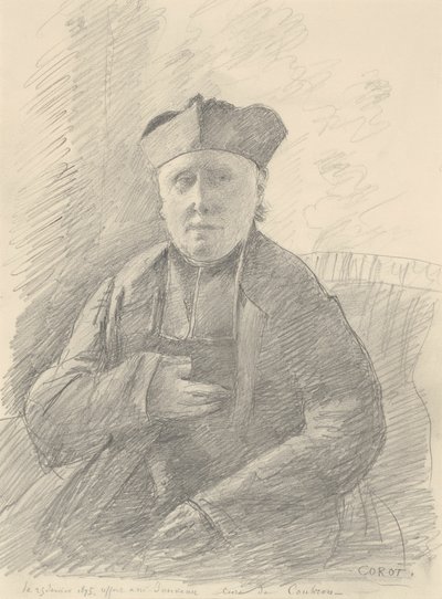 Retrato del abate Jouveau de Jean Baptiste Camille Corot