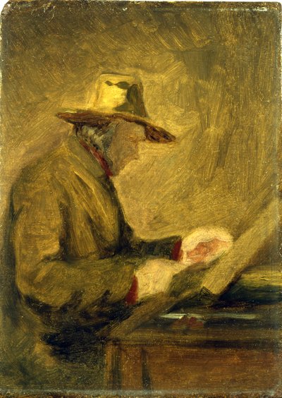 Retrato de Daumier de Jean Baptiste Camille Corot