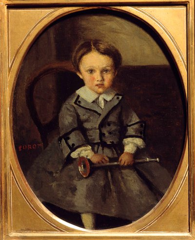 Retrato de Maurice Robert (1853-1925), hijo de François Robert, amigo de Corot de Jean Baptiste Camille Corot