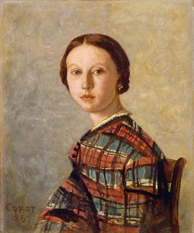 Retrato de una niña de Jean Baptiste Camille Corot