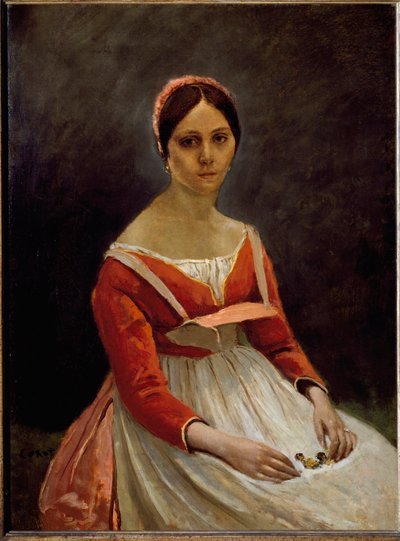 Retrato de la niña de Jean Baptiste Camille Corot