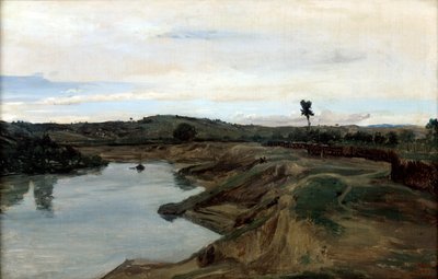 Paseo de Poussin, La Campiña Romana, 1826-1828 de Jean Baptiste Camille Corot