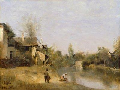 Ribera en Mery sur Seine, Aube, c.1870 de Jean Baptiste Camille Corot
