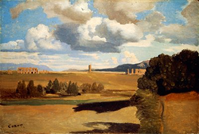 Campana romana con acueducto Claudio, Jean-Baptiste-Camille Corot (1796-1875) de Jean Baptiste Camille Corot